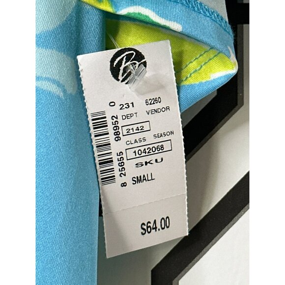 NWT Ruby Rd V Neck Short Sleeve Swing Hawaiian Floral Print Dress Size Small - Picture 6 of 6